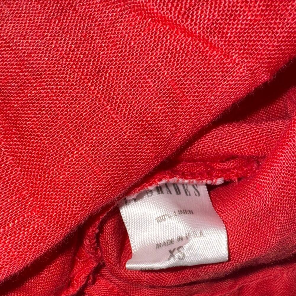 CP Shades Linen Pullover Top V Neck 3/4 Sleeve Redwood XS - Picture 7 of 7